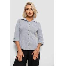 Рубашка классическая в полоску, цвет серо-белый, 230R645-1