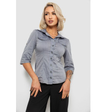 Рубашка женская однотонная, цвет серый, 230R068-5