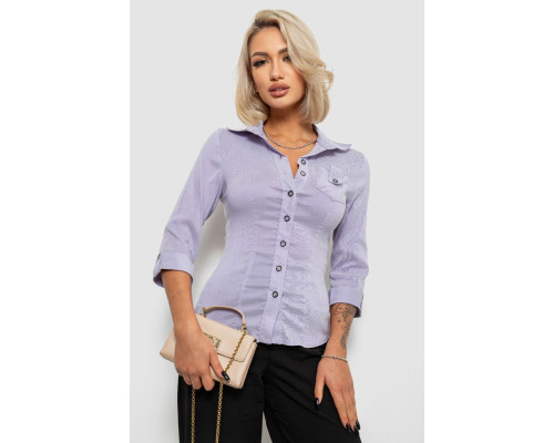 Рубашка классическая в полоску, цвет сиреневый, 230R645