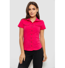 Рубашка женская однотонная, цвет розовый, 230R068-1