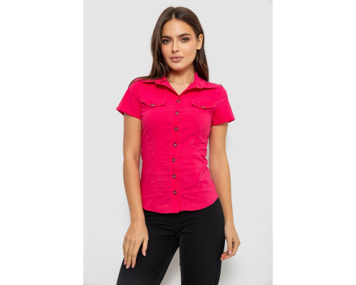 Рубашка женская однотонная, цвет розовый, 230R068-1