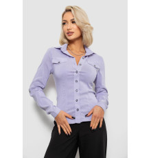 Рубашка классическая в полоску, цвет сиреневый, 230R641-5