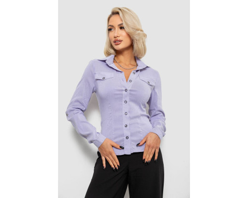 Рубашка классическая в полоску, цвет сиреневый, 230R641-5