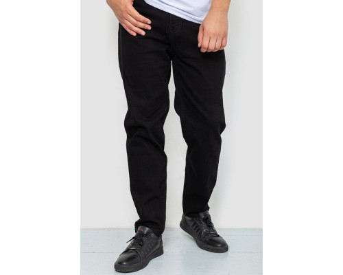 Джинси чоловічі однотонні, колір чорний, 244R8570-1