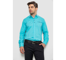 Рубашка мужская, цвет бирюзовый, 214R7114
