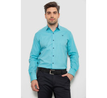 Сорочка чоловіча з принтом, колір бірюзовий, 214R7401
