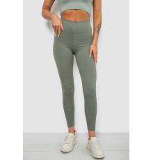 Лосини однотонні в рубчик, колір оливковий, 244R312-5