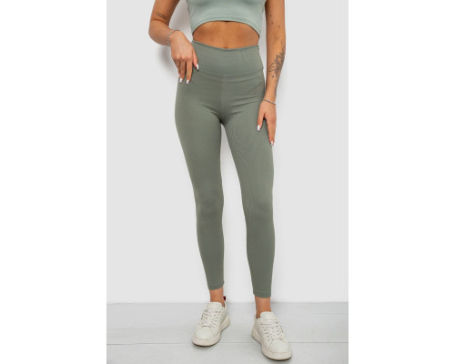 Лосини однотонні в рубчик, колір оливковий, 244R312-5