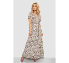Сарафан з квітковим принтом, колір молочно-бежевий, 241R179