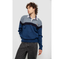 Светр-обманка чоловічий, колір синьо-сірий, 161R913