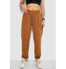 Спортивные штаны женские, цвет коричневый, 238R347-1
