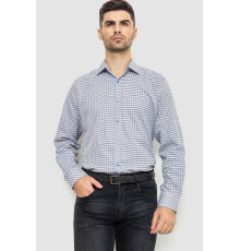 Сорочка чоловіча в клеку байкова, колір сіро-білий, 214R39-33-007