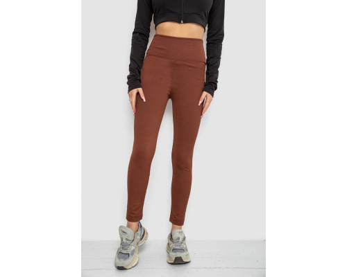 Лосини в рубчик, колір коричневий, 221R607