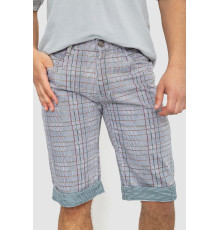Шорти чоловічі в клітинку, колір сірий, 244R31-222