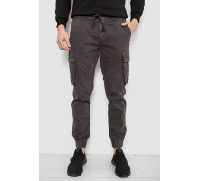 Штани чоловічі однотонні, колір сірий, 244R1641