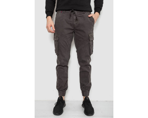 Штани чоловічі однотонні, колір сірий, 244R1641