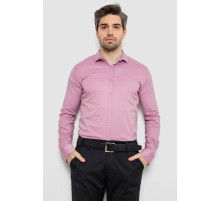 Рубашка мужская однотонная с принтом, цвет пудровый, 186R2114