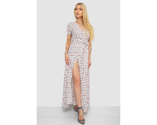 Сарафан на запах софт, цвет бело-красный, 241R173