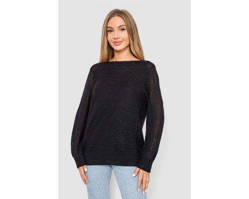 Кофта жіноча з манжетами, колір чорний, 244R999