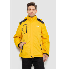 Куртка чоловіча демісезонна з капюшоном, колір жовтий, 244R-2515A