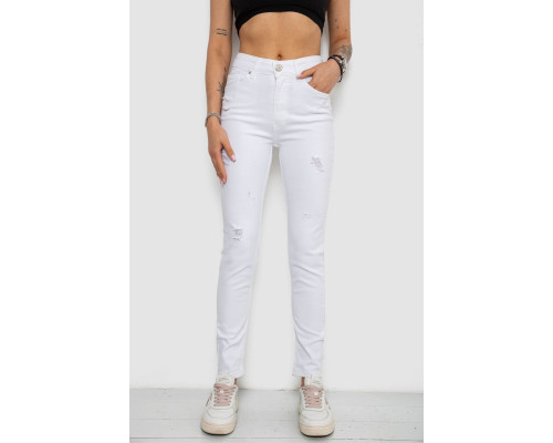 Джинсы женские, цвет белый, 182R1632