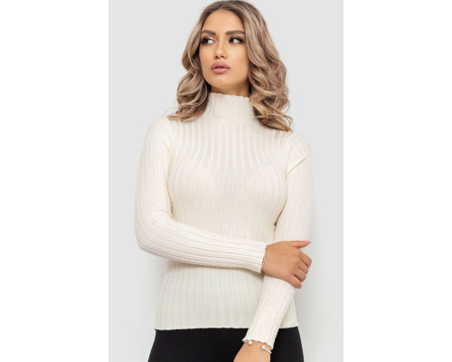 Гольф женский однотонный, цвет кремовый, 204R040