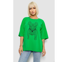 Футболка женская с принтом, цвет зеленый, 244R3008