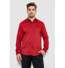 Сорочка чоловіча з принтом, колір червоний, 214R7166