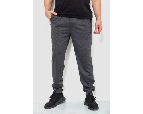 Спортивные штаны мужские двухнитка, цвет темно-серый, 244R41298