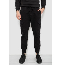 Штаны мужские однотонные, цвет черный, 244R1693