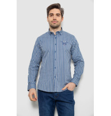 Рубашка мужская в полоску, цвет серо-голубой, 186RM01