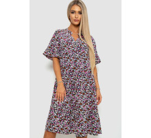 Платье с цветочным принтом, цвет черно-розовый, 102R5251-1