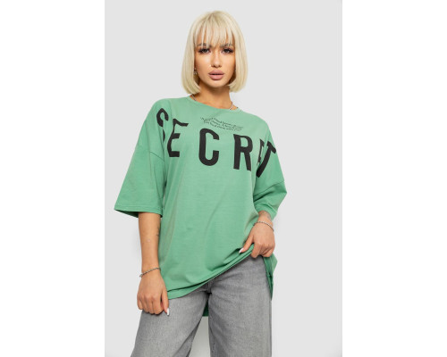 Футболка женская с принтом, цвет оливковый, 244R3008-1