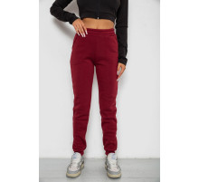 Спортивные штаны женские на флисе, цвет бордовый, 238R58600