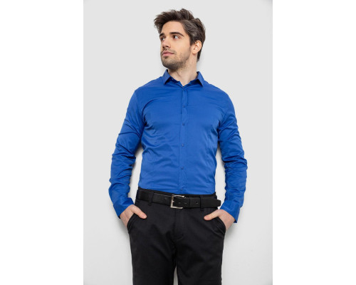 Рубашка мужская однотонная, цвет электрик, 186R6917