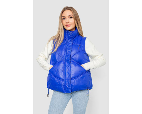 Жилетка жіноча однотонна, колір електрик, 244R915