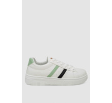 Кеды женские, цвет бело-зеленый, 248R100