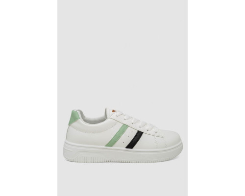 Кеди жіночі, колір біло-зелений, 248R100