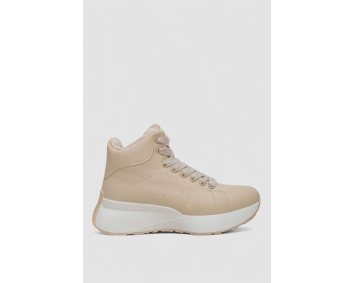 Кроссовки женские зимние на меху, цвет бежевый, 248RXM22