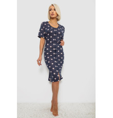 Халат жіночий на блискавці в горох, колір синій, 257R1030-5 Халат жіночий на блискавці в горох, колір синій, 257R1030-5