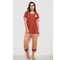 Пижама женская, цвет терракотовый, 243R1602-017