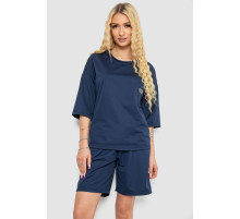 Костюм жіночий однотонний, колір синій, 238R116