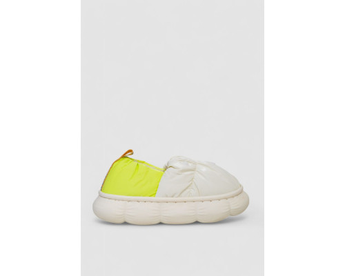 Капці дитячі домашні із задником, колір біло-салатовий, 243R2931