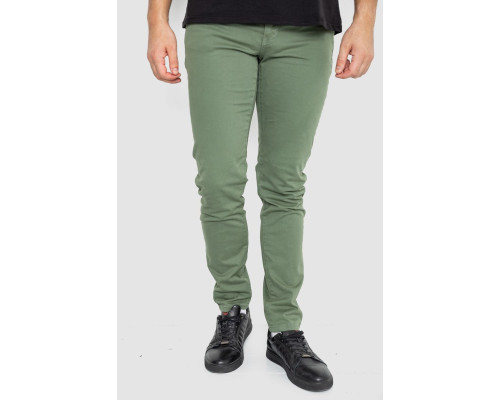 Джинси чоловічі однотонні, колір хакі, 247R61