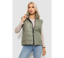 Жилет жіночий демісезонний екошкіра, колір хакі, 257R98