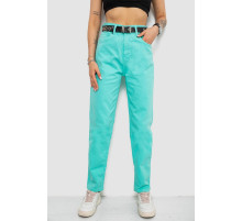 Джинсы женские, цвет мятный, 182R00282