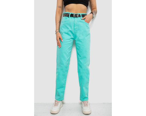 Джинсы женские, цвет мятный, 182R00282