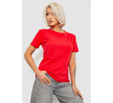Футболка жіноча однотонна, колір червоний, 204R3333
