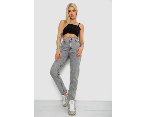 Джинси жіночі Mom-fit, колір сірий, 244R1640S20