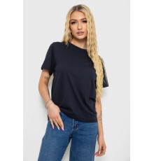 Футболка жіноча однотонна, колір темно-синій, 238R111